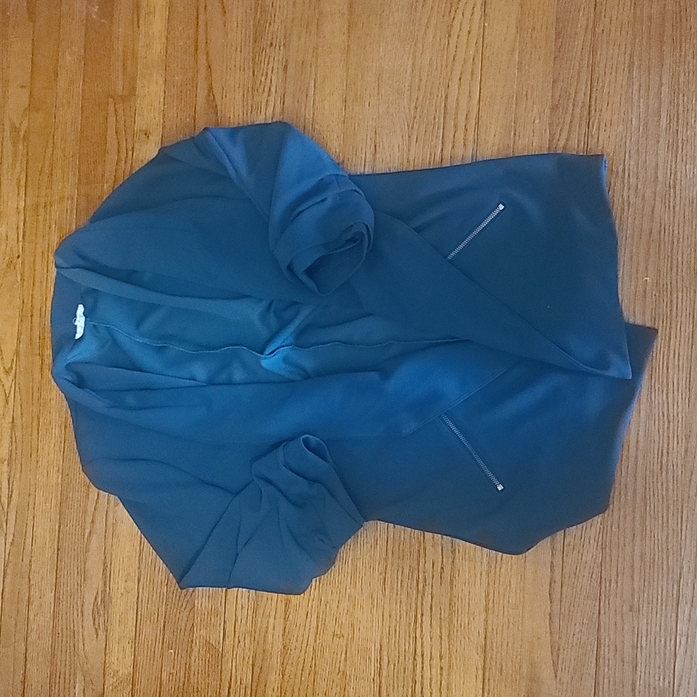 Maurices Open front blazer with zipper detail size large (teal)